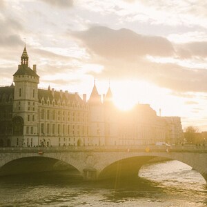 Paris Seine River At Sunset Photography Fine Art Print