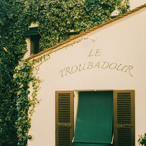 Paris Montmartre Le Troubadour Pink Building Ivy Film Photography Fine Art Print