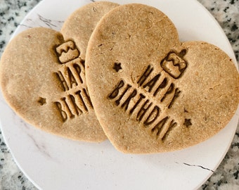 Gluten Free Healthy Organic Dog Happy Birthday Cookie Peanut Butter Banana 6Oz