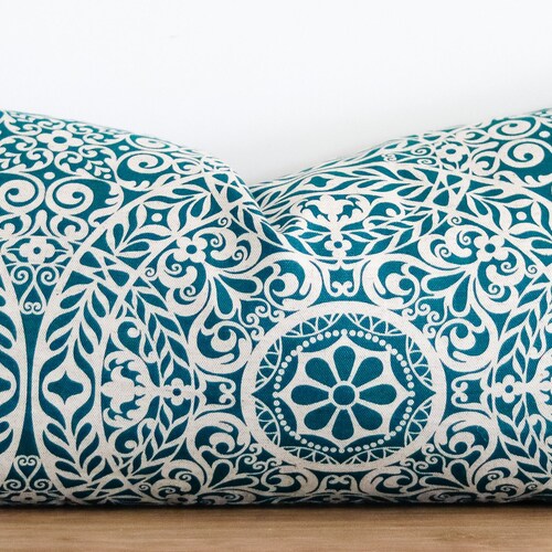 Teal Pillow Cover // Decorative Pillow Cover // Modern Pillow Etsy