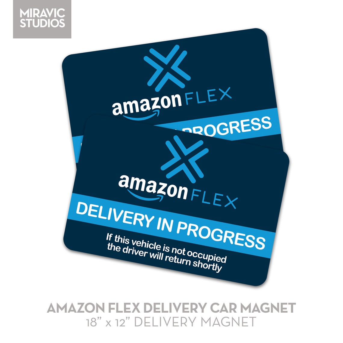 Amazon Flex Delivery 12x18 Large Car x2 Etsy