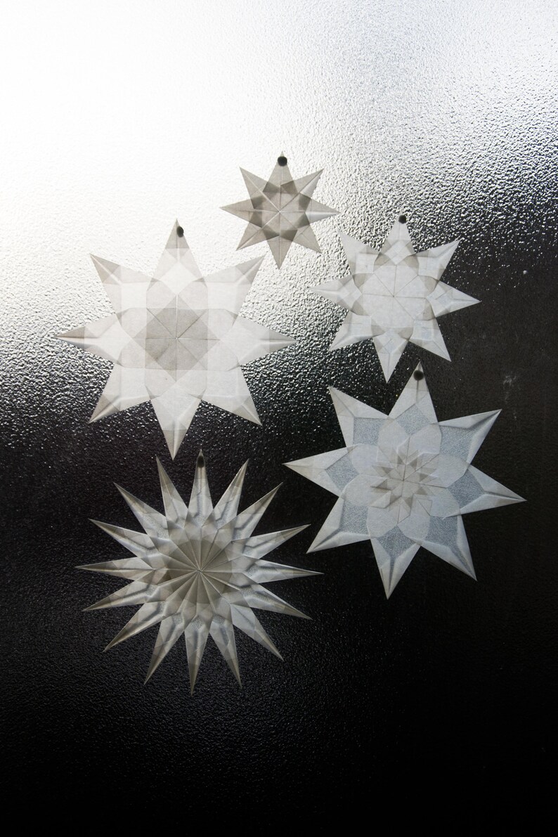 5 Window Stars Christmas Star Set Star Decorations Etsy