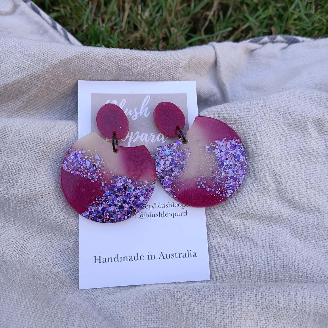 Resin earrings Statement earrings Dangle earrings Resin Etsy