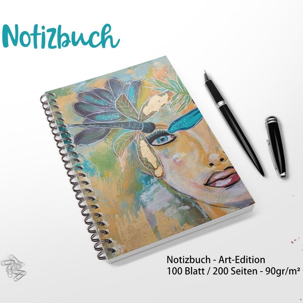 Design Notizbuch - Art-Edition - Dragonfly | Spiralbuch - Journal