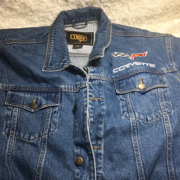 Corvette embroidered Denim Jacket