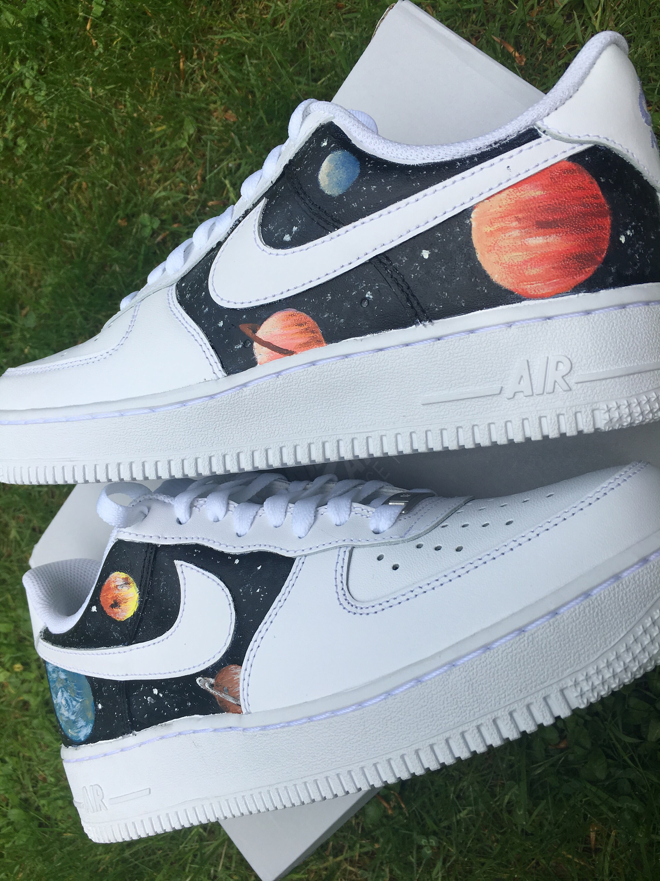 Nike Space galaxy themed Air Force 1s Custom Painted AF1 Etsy