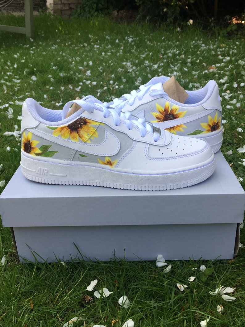 Sunflower Custom Nike Air Force 1s Personalised AF1 Trainers | Etsy