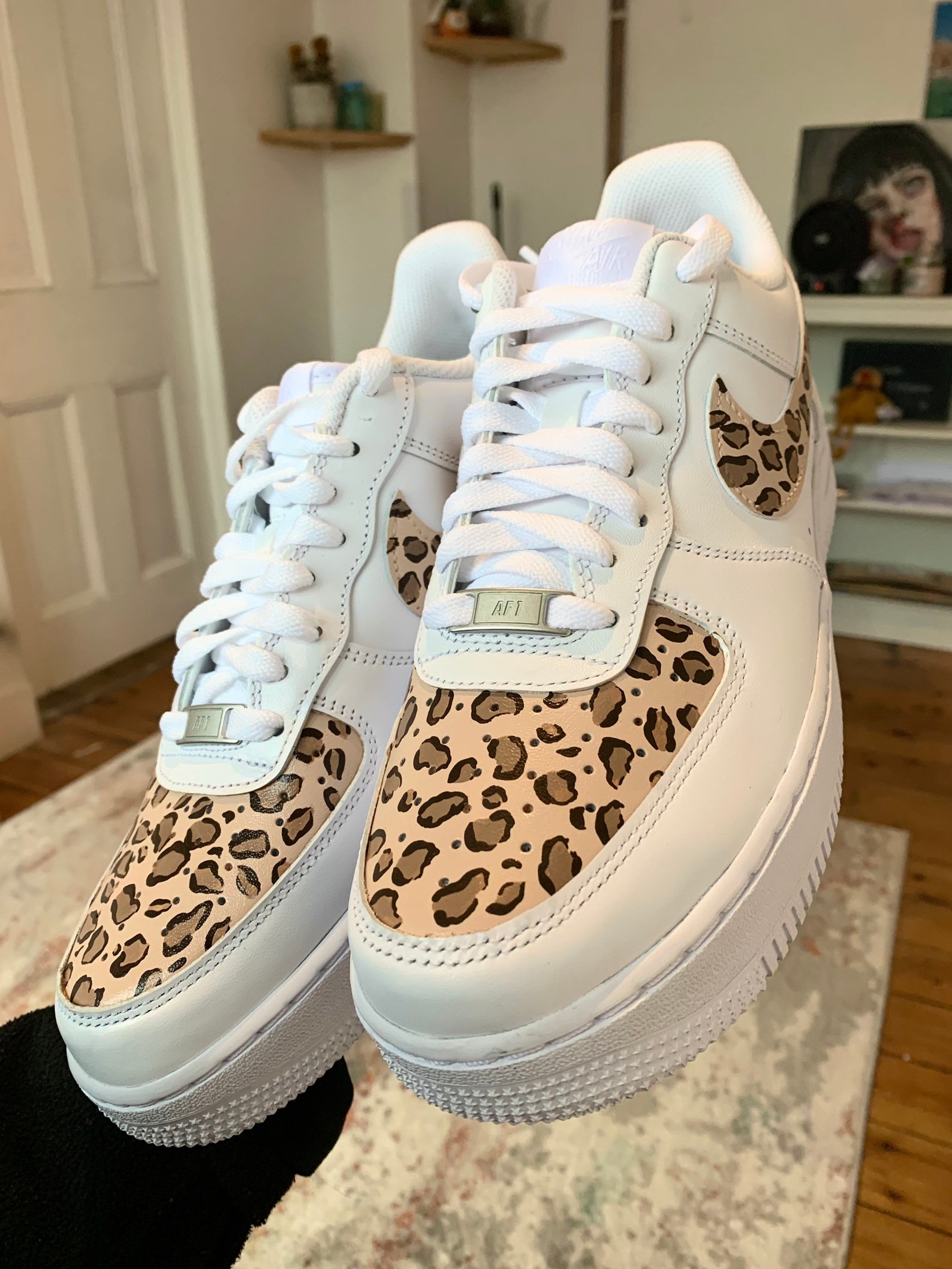 Leopard Print Estilo Nike Air Force 1s Zapatillas deportivas | Etsy