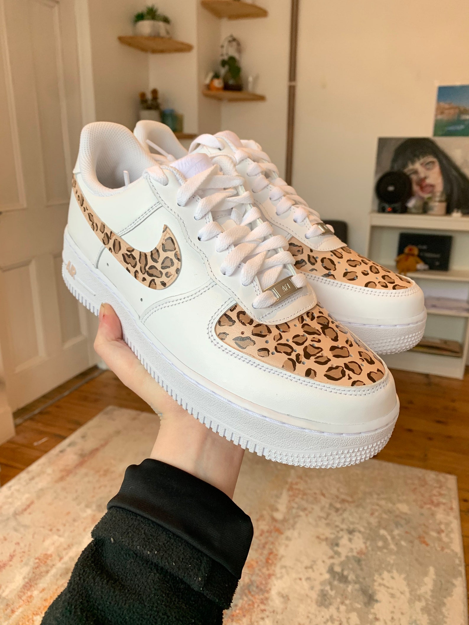 air forces with leopard print