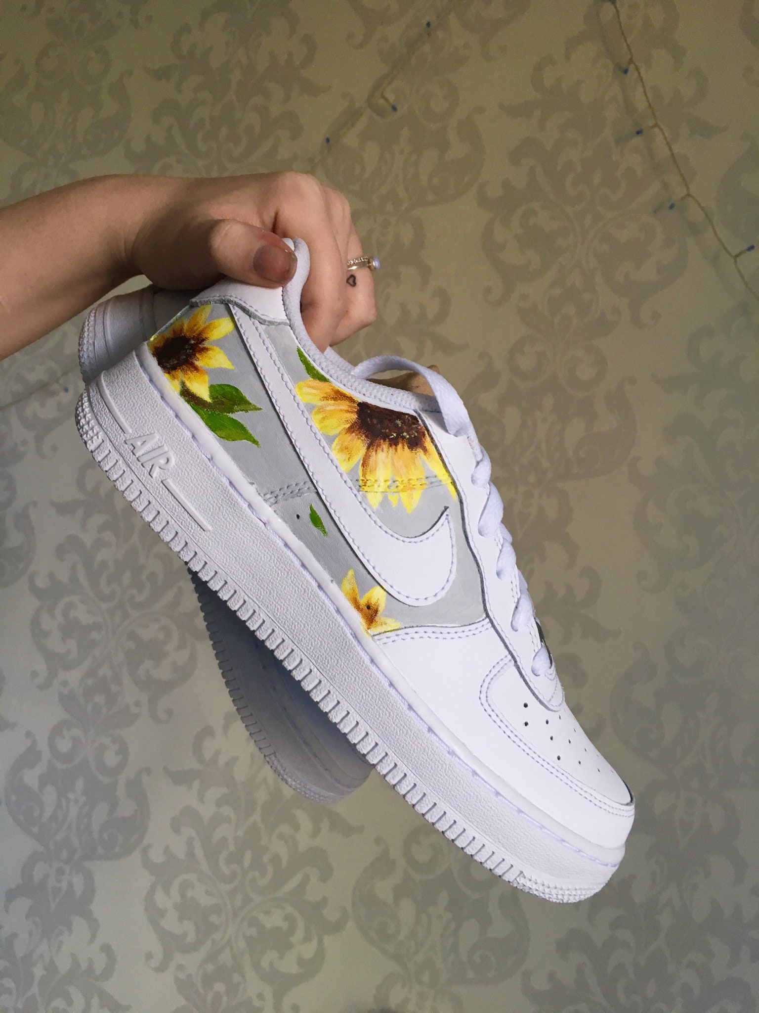 Sunflower Custom Nike Air Force 1s Personalised AF1 Trainers | Etsy