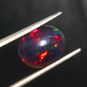 AAA Grade Black Opal, Opal Crystal, Fire Opal, Natural Ethiopian Opal, 9x11 MM Oval Shape, AAA Cut Opal, Multi fire opal, Loose Opal