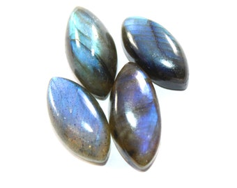 Merveilleuse qualité Labradorite Marquise Forme Cabochon Pierre précieuse en vrac Taille - 12x24 MM. Belle labradorite de feu bleu pour les bijoux.!!