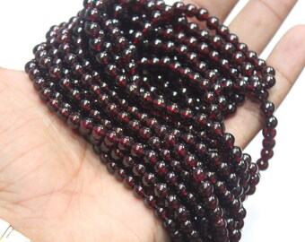 AAA+ Mozambique Garnet Smooth Round Beads Mozambique Garnet Beads 5mm Mozambique Garnet Round beads Wholesale Beads