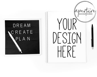 Spiral Book Mockup Etsy