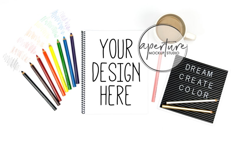 Download 8.5x11 Spiral Notebook Mockup Bundle Coil Bound Book Mock Up | Etsy