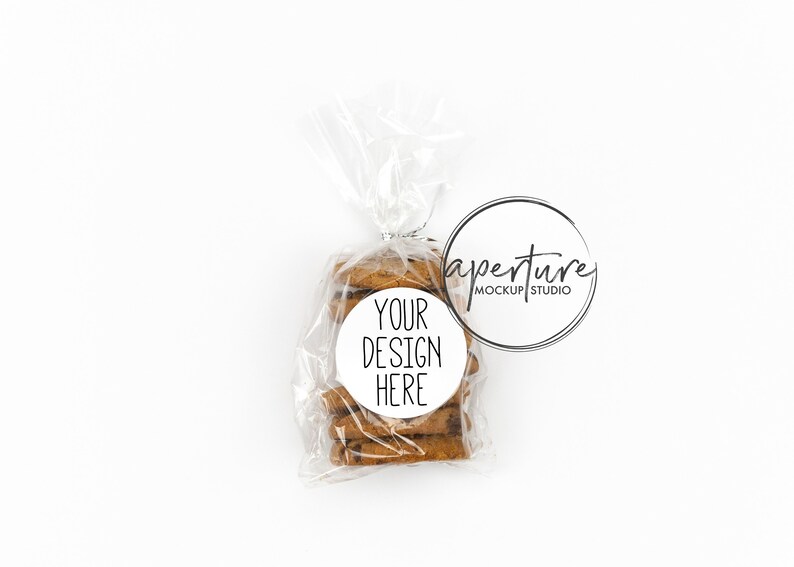 Round Label Mockup 2.5 Round Sticker Mockup Favor Bag | Etsy