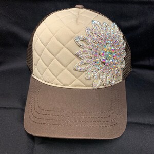 Brown & Tan Rhinestone Trucker Hat - Etsy