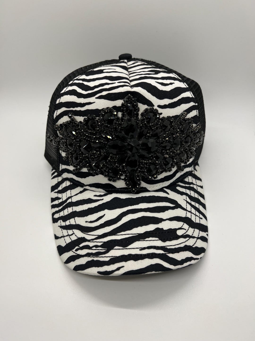 Zebra Rhinestones Zebra Rhinestone Trucker Hat - Etsy