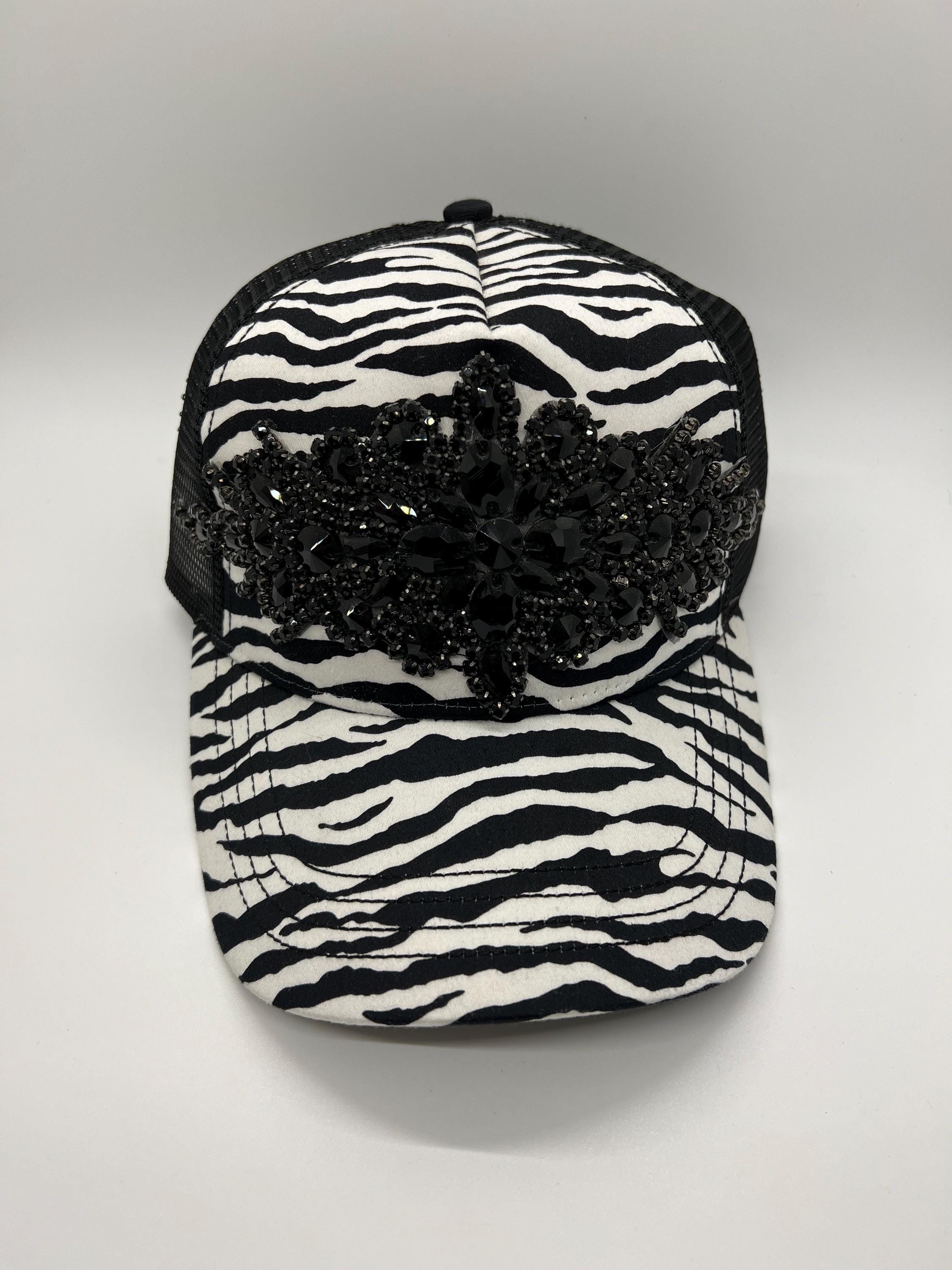 NWT Brown Combs Zebra Print Trucker Hat with Chain Von Dutch Safari Trucker Brown Caps main image 3