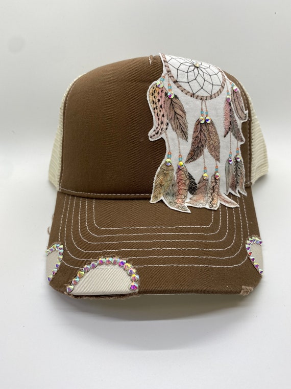 Beautiful dream catcher hat Dreamcatcher Burned Hat, Dreamcatcher Hat, Arrow Crown  main image 2