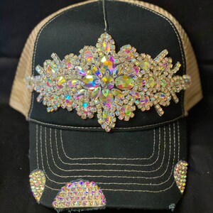 Rhinestone Trucker Hat - Etsy