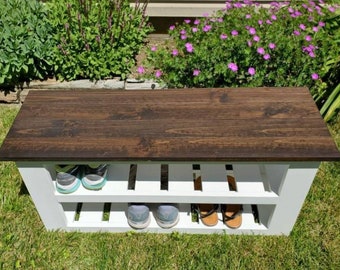 kids shoe bench