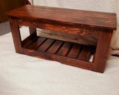 Handmade Entry bench and shoe holder. Fourier stand. Bedroom end of bed bench multiple uses bench. Handmade
