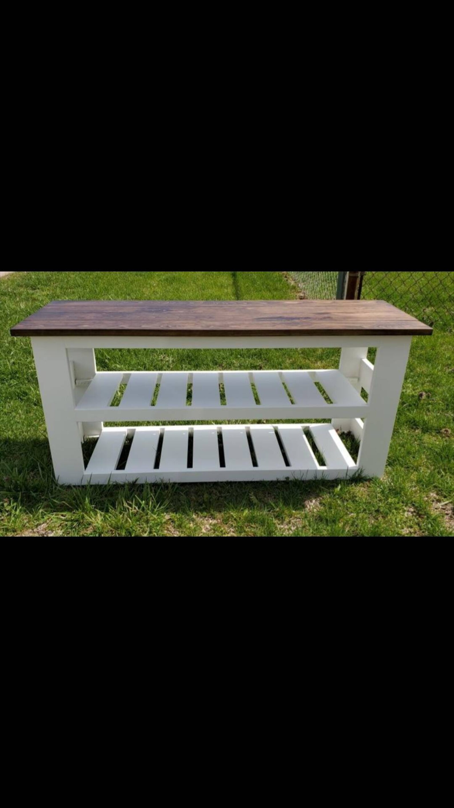 36 Inch Entryway Bench Handmade and Featuring 2 Shoe Shelves. Etsy