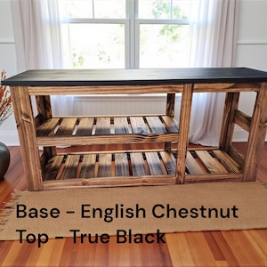 Handmade 40-Inch Entryway Bench with Shoe and boot Storage