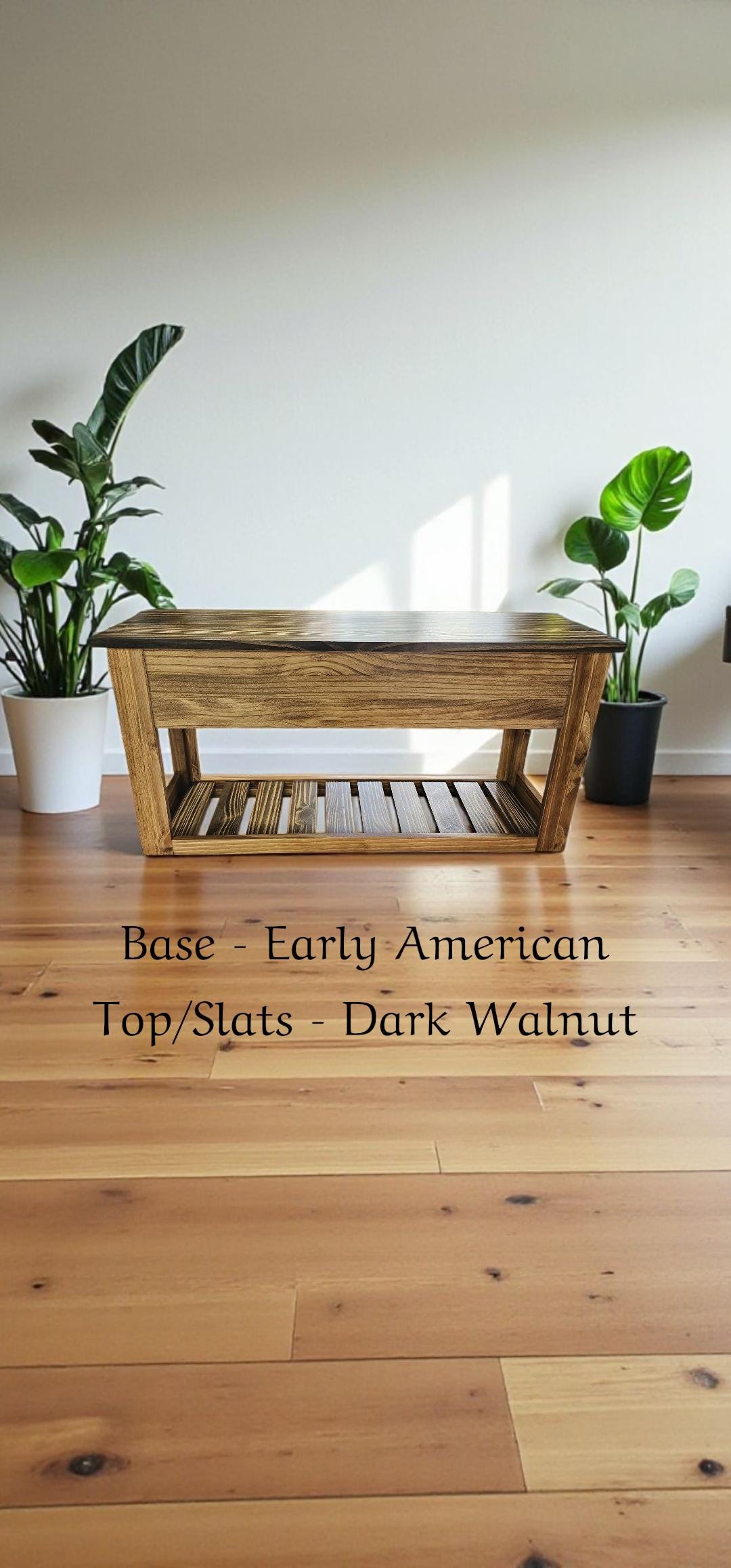 Custom Handmade Entry Bench: 40-inch Wood Storage Bench - Etsy