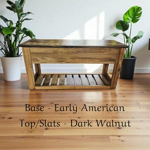 Custom Handmade Entry Bench: 40-inch Wood Storage Bench