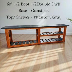 60 Inch Entryway Bench with Boot Storage