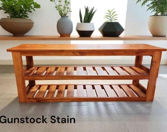 Handmade Farmhouse Entry Bench with Shoe Storage - 46 inch