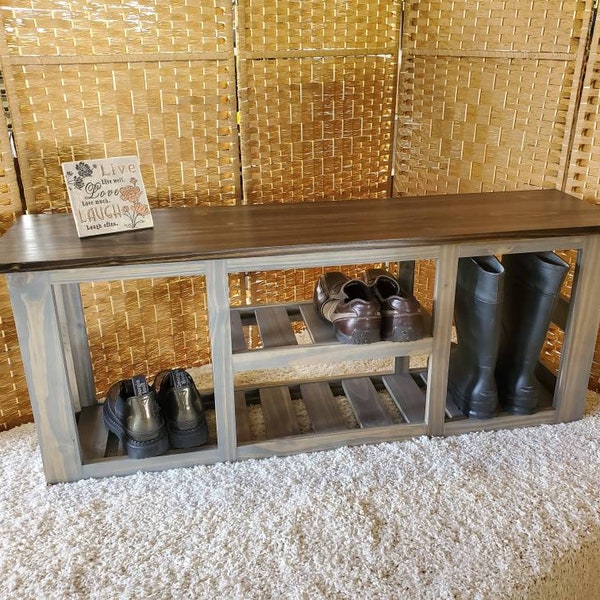 Shoe Cubby Bench - Etsy