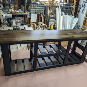 Handmade Entryway Bench with Shoe & Boot Storage - Custom Stain Options
