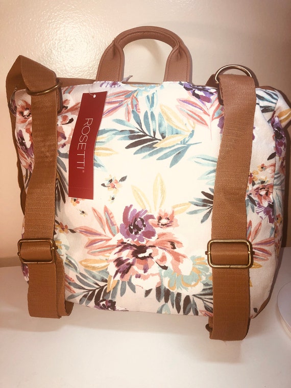 New ROSETTI Mindy Black Shimmer Floral Pattern Purse Handbag Bag - Flower,  Shiny | eBay