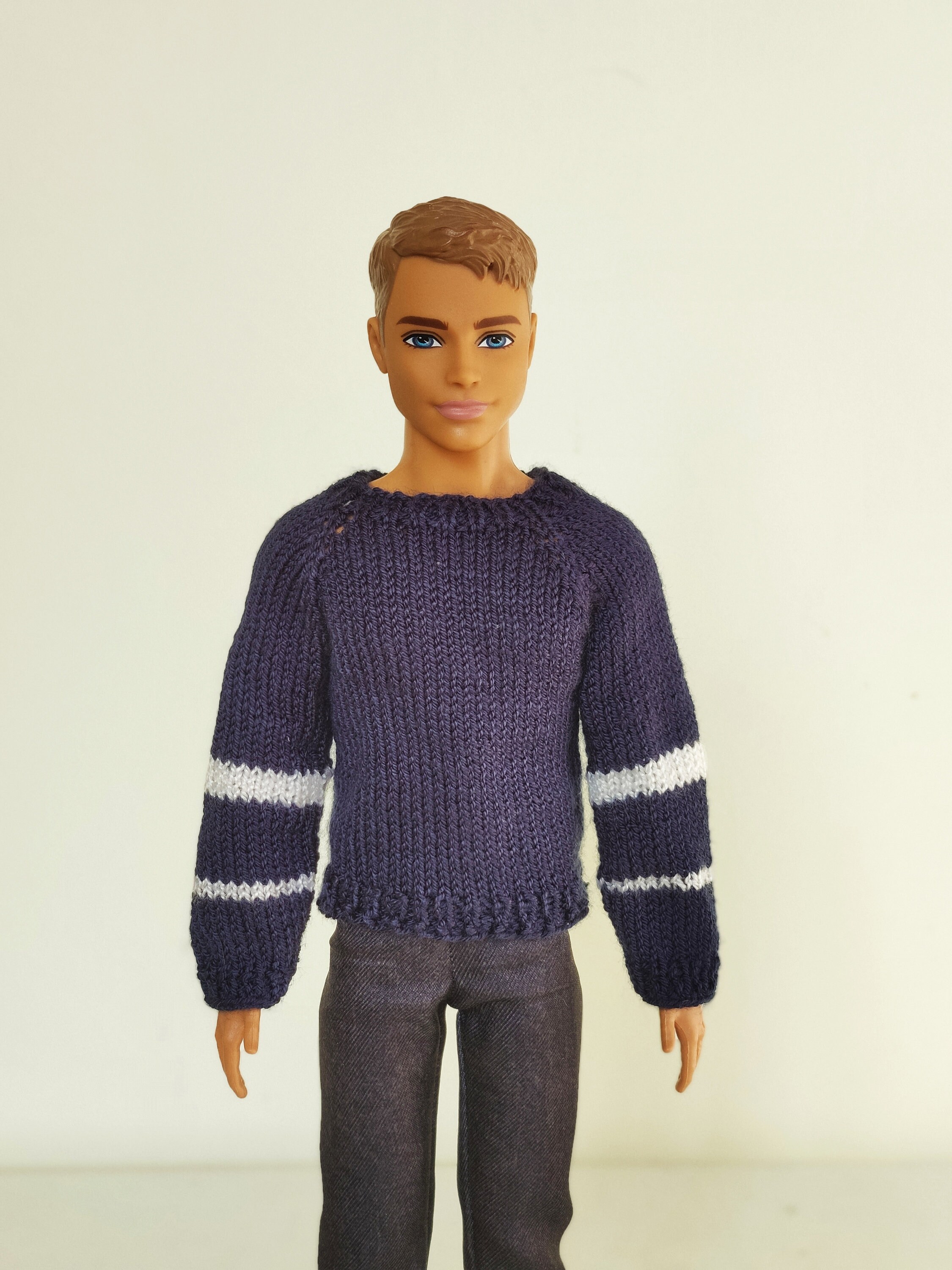 Lyreh Puppenkleidung Meerjungfrau-Set - Gestricktes Outfit Mit Haarband Für 17cm Puppen