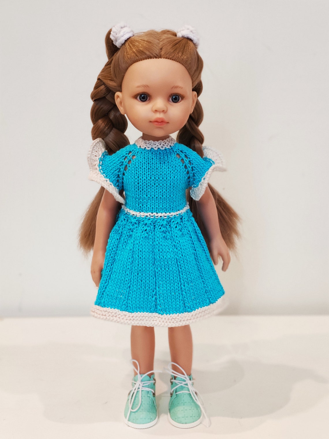 Knitting pattern dress for doll. Paola Reina doll clothes. PDF Etsy