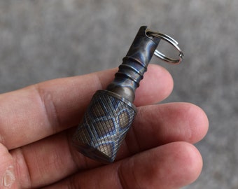 Titanium Waterproof Keychain Pill Case Container Capsule Stash Keyring Key Pill Box