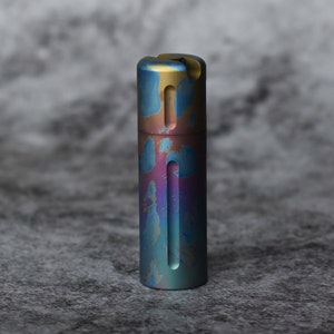 Titanium Waterproof Keychain Pill Case Container Capsule Stash Keyring Key Pill Box