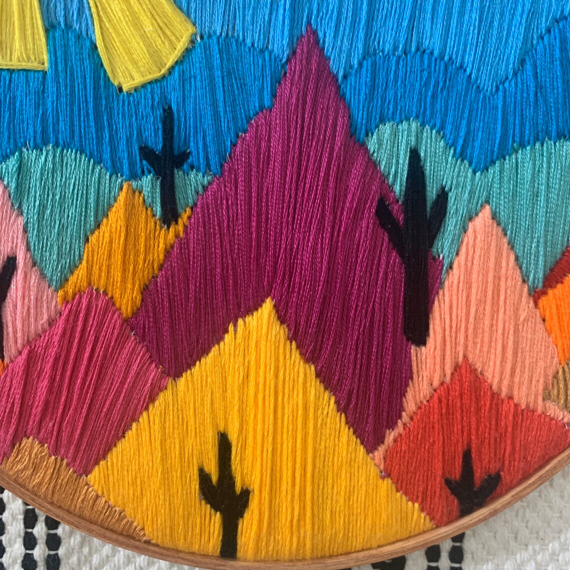 Beautiful Arizona Inspired Embroidery Art Mountain Embroidery Etsy