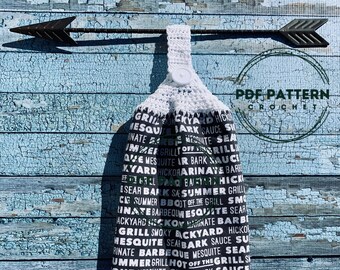 CROCHET Easy Hand Towel PDF Pattern Dish Towel Crochet Easy Dish Towel DIY Crochet Beginner Friendly Fun Crochet Project Step by Step