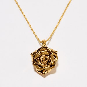 Gorgeous One-Of-a-Kind Wedding Bliss Eternal Necklace | Real Rose Dipped in 24k Gold