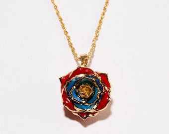 24k Gold-Dipped Rose Necklace: Breath of Armenia Eternal Necklace