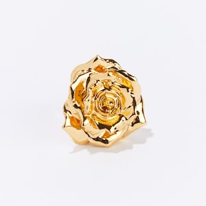 Gorgeous One-Of-a-Kind Wedding Bliss Eternal Lapel Pin- Real Rose Dipped in 24k Gold