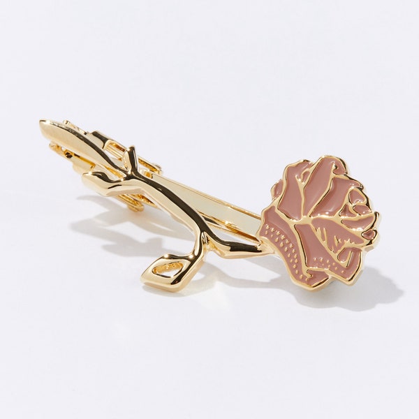 Eternal Rose - One-Of-A-Kind Real 24K Gold Sweet Pear & Cinnamon Eternal Tie Clip