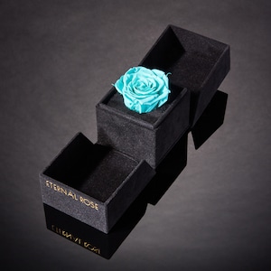 1pc Preserved Rose Box - Eternal Rose - Mothers day - Single Floret Celestial Blue