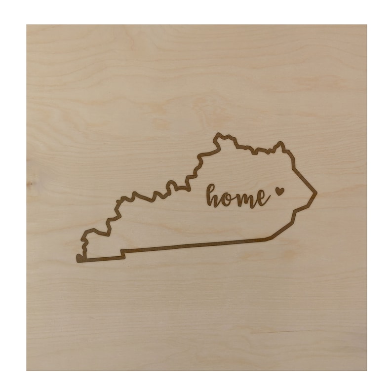 Kentucky Home State Map Wall Art Office Decor Gift Engraved KY