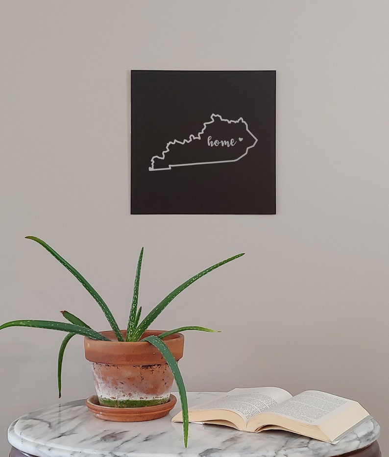 Kentucky Home State Map Wall Art Office Decor Gift Engraved KY