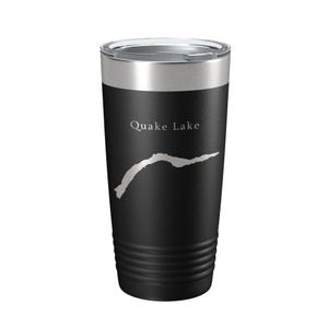 Quake Lake Earthquake Map Tumbler Travel Mug Insulated Laser Engraved Coffee Cup Montana 20 oz